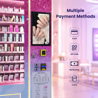 Distributeur automatique de cosmétiques et de produits de beauté pour ongles, sans personnel, pour centres commerciaux en Arabie Saoudite, avec écran tactile 21,5 pouces, 200-300