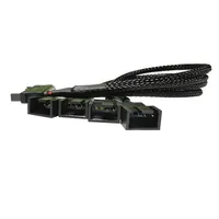 Konverter Pemisah Kabel Ekstensi SATA 4-Port untuk Komputer PC Kipas Pendingin CPU Motherboard Adaptor Kabel 4Pin 3Pin Kepang