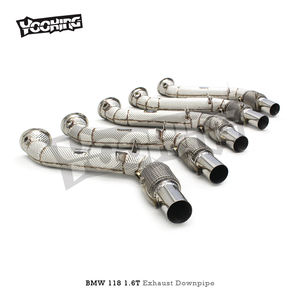 Cabezal de bajante de flujo libre de acero inoxidable de fábrica para <span class=keywords><strong>BMW</strong></span> <span class=keywords><strong>118</strong></span> <span class=keywords><strong>118i</strong></span> 1,6 T 2012-2016 sistema de escape deportivo de bajante recto - Product Image 5