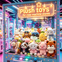 Lot mixte personnalisé de poupées en peluche de 8 pouces, jouets en peluche doux de dessin animé en gros pour machine à griffes