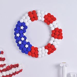 Nouvelle Arrivée Transfrontalière Couronne Moderne en Polyester Imperméable de 33 CM pour Décoration de Porte, Marque Personnalisée, Durable - Product Image 1