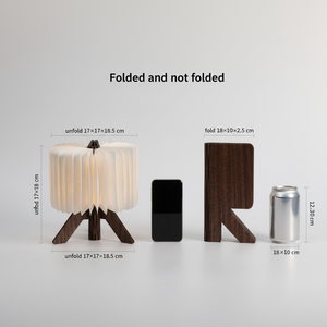 Lampe de bureau LED sans fil pliable en papier style origami en forme de R, décoration moderne pour la maison, cadeau écologique pour les amoureux des livres - Product Image 2