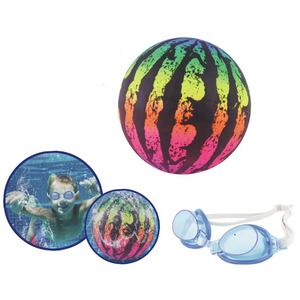 Pelota de Natación con Forma de Sandía + Gafas de Natación, Juego de Entrenamiento de Buceo Divertido para Niños, Equipo de Juego Deportivo Acuático para Piscina y Playa - Product Image 1