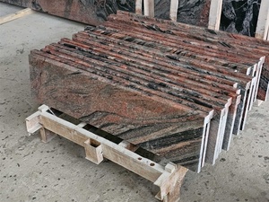 Dalles de <span class=keywords><strong>sol</strong></span> polies en pierre naturelle BOTON STONE <span class=keywords><strong>pour</strong></span> extérieur, comptoir de cuisine, carreaux de granit rouge d'Inde - Product Image 4