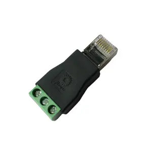 Adaptador Convertidor de <span class=keywords><strong>RJ45</strong></span> a RS485, Bloque Adaptador de <span class=keywords><strong>RJ45</strong></span> a Terminal de Tornillo de <span class=keywords><strong>3</strong></span> Pines - Product Image 1
