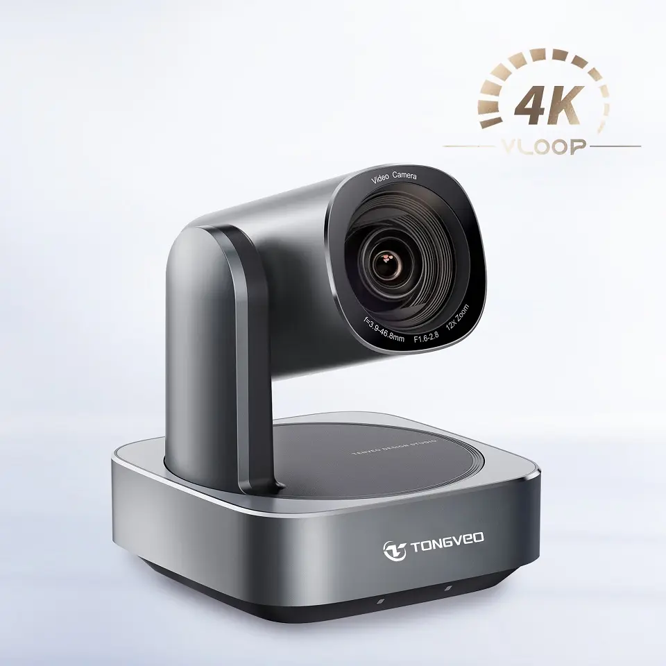 TONGVEO 4K 울트라 HD 12x IP PTZ 광학 카메라 PoE 회의 카메라 화상 회의 시스템 장비