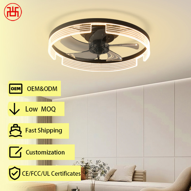 Smart BLDC Ceiling Fan Light Reversible Airflow Energy-Saving 5-Blade Metal Design <30dB Quiet Motor APP Remote Household