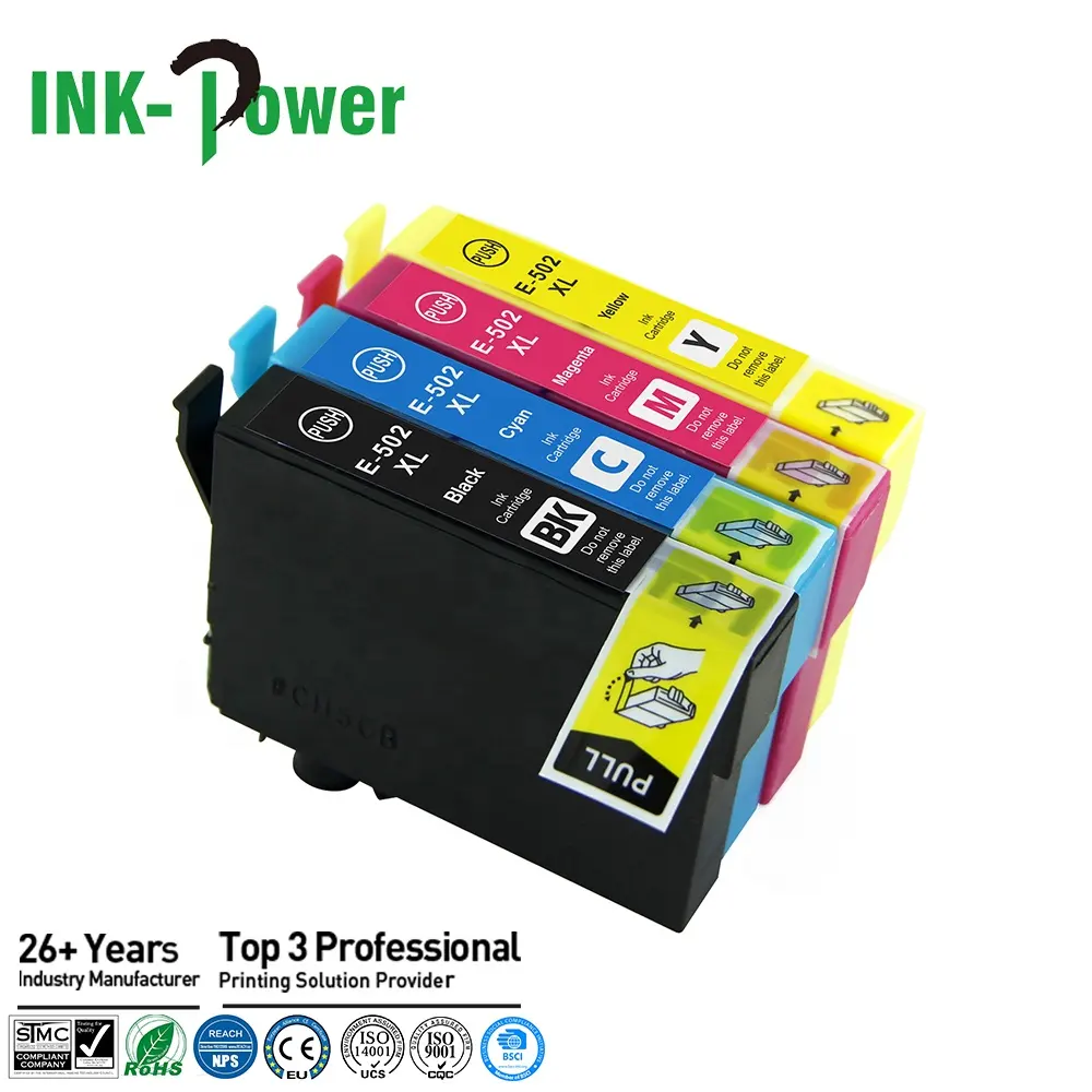 Encre-puissance 502 XL T502 XL 502XL T502XL Premium cartouche d'encre à jet d'encre couleur Compatible pour imprimante Epson Expression Home XP-5105