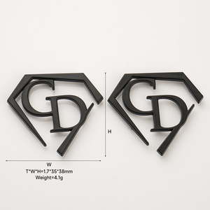 Logo personalizzato in metallo a lettere singole per borse cappelli mobili - Product Image 6