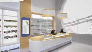 Vitrine de présentation pour bijouterie, en verre, avec étagères en métal et bois, pour colliers, boucles d'oreilles, bagues - Product Image 4