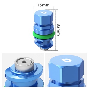 Tornillo de drenaje de aceite de motor de aluminio antifugas BEVINSEE con junta tórica para motor temprano EA888.3 para Volkswagen <span class=keywords><strong>Golf</strong></span> 2013-2015 #06L103801 - Product Image 2