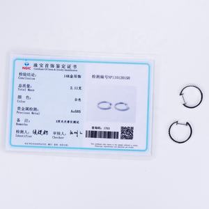 Boucles d'oreilles en or blanc MSE-537 9K/10K/14K/18K personnalisées avec diamants de laboratoire CVD HPHT - Product Image 5