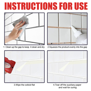 Jakehoe azulejo reforma baño azulejo piso azulejo reparación cocina fregadero ventana grietas relleno impermeable - Product Image 5