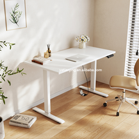 Table d'ordinateur de bureau ergonomique moderne Bureau assis-debout à moteur unique Table PC électrique réglable en hauteur