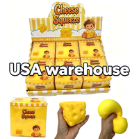 Jouet Squishy en Forme de Fromage Super Doux à Rebond Rapide 7,5 cm, Rempli de Farine, Anti-Stress pour Enfants, Fabricant de Squishies en Forme de Fromage