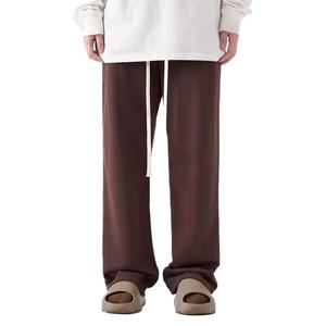 Pantalon décontracté à jambe droite et coupe ample pour homme, pantalon de survêtement doublé en polaire pour plus de confort, pantalon pour homme chaud et élégant pour un usage quotidien - Product Image 3