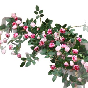 Artificial Rose Vines Silk Long Hanging <b>Decorative</b> <b>Wall</b> Floor Mounted General <b>Decoration</b> - Product Image 5
