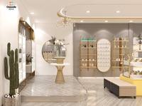 Umweltfreundlicher MDF Edelstahl Kosmetik-Präsentationsschrank |   Maßgefertigte Make-up-Möbel |   LED-Parfüm-Vitrine mit recycelbarem Design für