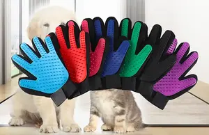 New Arrival Custom Pet Hair Remover Gloves Pets Cleaning Bathing Deshedding Brush For Cats Dogs Pet Grooming Gloves