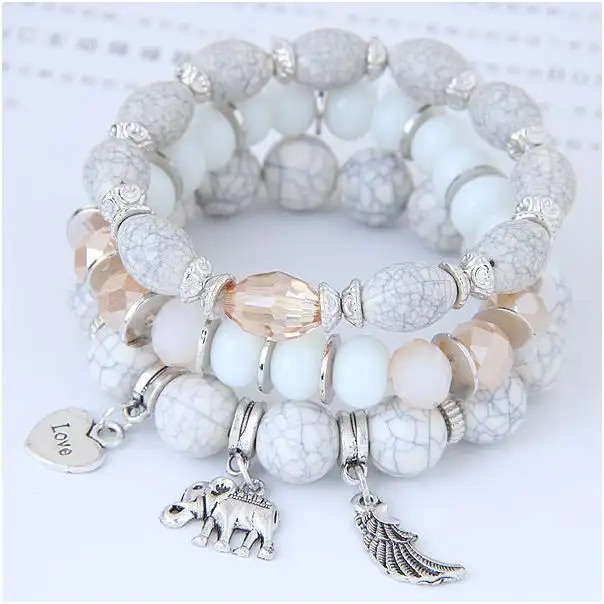 MIYOUKE catena perla di alta qualità Cuban Lucky Bulk Skull Beaded Nail Fashion Genuine Ensemble Tiger Guitar Gemstone Bead Bracelet