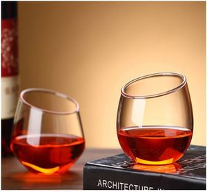 Vaso de Agua de Vidrio de Borosilicato de Alta Resistencia al Calor, Creativo, con Boca Angulada, Transparente, Redondo, para Uso Doméstico - Product Image 5