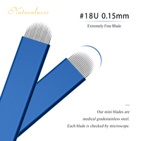 Natural Face Deep 18U 0.15MM NANO sourcils jetables aiguilles de microblading stérilisées produit de microblading tranchant