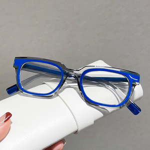 Vintage dames femmes lunettes bleu clair petit bleu clair Rectangle Orange cercle ordinateur 2025 - Product Image 4
