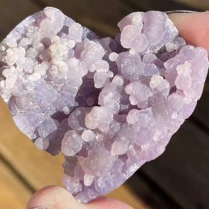 Venta al por mayor de stock local: Corazón de ágata de uva púrpura pulida, ecológico, Feng Shui para decoración del hogar, regalo, bricolaje - Product Image 2