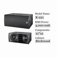 CVR Sound Double 21 pouces Subwoofer Système de haut-parleurs Néodyme Outdoor Line Array Bass Speaker