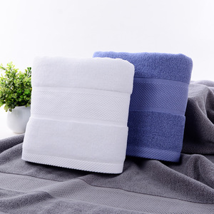 คิม ไรอันผ้าเช็ดตัว 70x140 ซม. ผ้าฝ้ายแท้หนาพิเศษดูดซับได้ดีสำหรับใช้ในบ้านโรงแรมร้านเสริมสวยสีเทาสีฟ้าสีขาวปรับแต่งได้ - Product Image 3