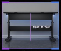 Table de jeu ergonomique réglable en hauteur, design moderne de haute qualité, bureau d'ordinateur pour chambre à coucher/salon