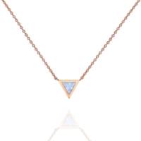 Collier ras du cou en cristal ou opale rond de forme personnalisée en argent sterling 925 Design simple