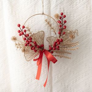 Décoration murale artificielle CallaFloral en forme de fruit porte-bonheur, rouge et or, en plastique, pour le Nouvel An chinois, décoration de la maison CF01086 - Product Image 2