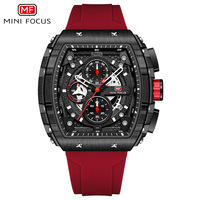 Jam Tangan Quartz Branded MINI FOCUS MF0399G MF 0399 Fashion, Tahan Air, Kronograf, Jarum Bercahaya untuk Pria