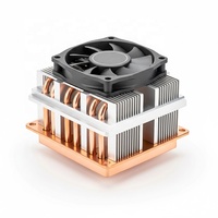 Module de refroidissement d'air pour serveur à ailettes empilées avec tuyaux en cuivre et dissipateur thermique à ventilateurs PWM multiples, dissipateur thermique cubique pour cluster de serveurs