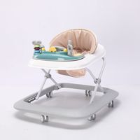 Marche-bébé multifonctionnel avec lumière et musique, pour enfants de 6 à 18 mois, avec repose-pieds en plastique durable