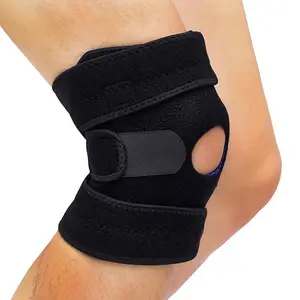 Rodillera ortopédica de compresión para gimnasio, bisagra ajustable de tamaño libre, soporte para rodilla