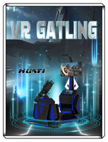 Precio de Fábrica Artbel 9D VR Simulador de Tiro con Controlador de Pistola Gatling Metálica para Interiores, Máquina de Juego de Realidad Virtual para Parque de Aventuras