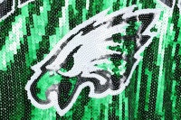 En gros, Maillot de supporter des Eagles pour le football américain NFL, vert Kelly, orné de paillettes brillantes, style chemise, pour le jour du match