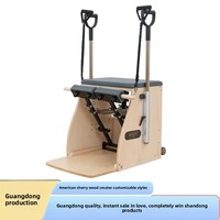 Ensemble de Reformer Pilates Commercial pour Salle de Sport, Grand Lit de Pilates et Cadillac, Cinq Pièces Ajustables pour la Santé du Corps, Idéal pour les Studios de Yoga