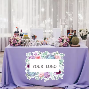 Couverture de table d'affichage ajustée de la publicité 6Ft 8Ft Vente chaude Protégez entièrement la nappe personnalisée avec votre logo - Product Image 2