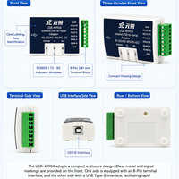 Konverter USB ke RS485 RS232 RS422 Terisolasi, Modul Komunikasi Serial USB2.0 yang Sesuai EIA/TIA485/422 dengan Pengaturan Jumper