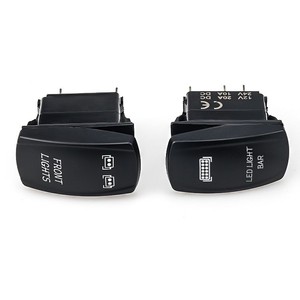 Rocker <b>Switch</b> 12V-24V 15A Double <b>Lamp</b> For Car RV Boat Bus Light Control - Product Image 3