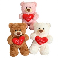 Ours en peluche personnalisé en forme de cœur, cadeau de la Saint-Valentin avec logo
