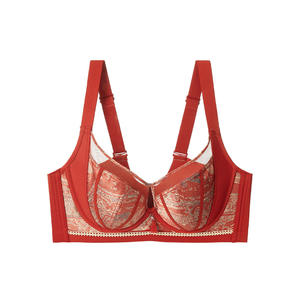 889 Damen-BH im chinesischen Stil, einfarbig, dünn, für große Brüste, glänzend, Meteor Valley, ohne Bügel, Anti-Sagging, verstellbare Cups - Product Image 5