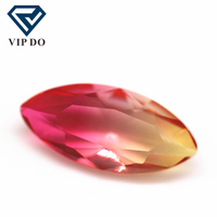 Tomy — pierres précieuses à facettes 5x10mm-10x20mm, synthétique, tourmaline, en vrac, technologie mixte et multicolore, verre de cristal