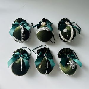 Huisdecoratie Boom Luxe Hangende Ornamenten 8Cm Fluwelen Diamant Kerstbal Festival Decoraties Nordic - Product Image 4