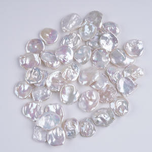 Perlas Cultivadas de Agua Dulce Naturales de 17 mm, Forma de Botón, Pétalos de Perla Regenerados y Partículas Dispersas para Accesorios de Bricolaje - Product Image 1