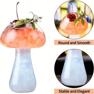 260ml Creative Champagne <b>Glass</b> Wine Personality Bar Clear <b>Mushroom</b> Cocktail <b>Glasses</b> - Product Image 4