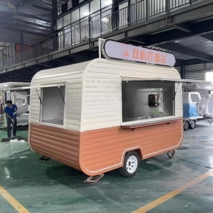 Remolque de Bar Móvil para Restaurante, Estándar Estadounidense, Vintage, para Postres y Bebidas Frías, Carrito de Comida Móvil - Product Image 5